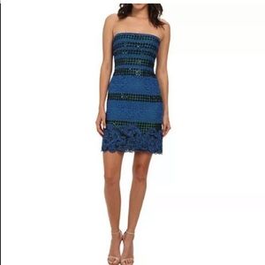 BCBGMaxAzria Dresses - BCBGMAXAZRIA BLUE LACE MANUELA DRESS 4 NWT $398. BCBGMaxAzria Dresses - BCBGMAXAZRIA BLUE LACE MANUELA DRESS 4 NWT $398.